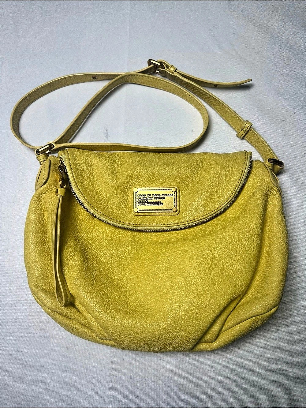 Marc by Marc Jacobs Standard Supply Yellow Leather Mini Natasha Crossbody Bag